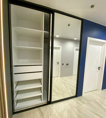 Встроенный шкаф-купе в прихожей На рисунке изображено наполнение встроенного шкафа-купе