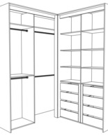 Встроенный шкаф-купе Внутреннее наполнение, вид 2